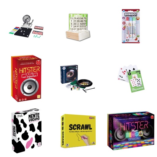 [LOTE-S3] Lote Residencias Animación y ocio compartido: bingo, casino, quiz musical y juegos de sala (7+)
