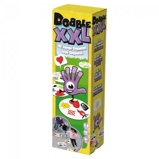 Dobble XXL – Edición de Gran Formato del Juego Visual más Dinámico | Desde 6 Años, hasta 8 Jugadores, Cartas Gigantes | Ideal para Eventos Grupales, Dinámicas de Patio y Animación Sociocultural