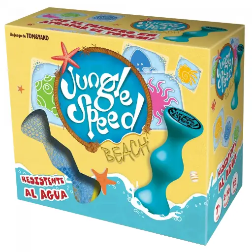 Jungle Speed Beach – Versió Resistent a l'Aigua del Joc de Reflexos amb Tòtem | Des de 7 Anys, 2–10 Jugadors | Ideal per a Platges, Colònies i Activitats a l'aire lliure