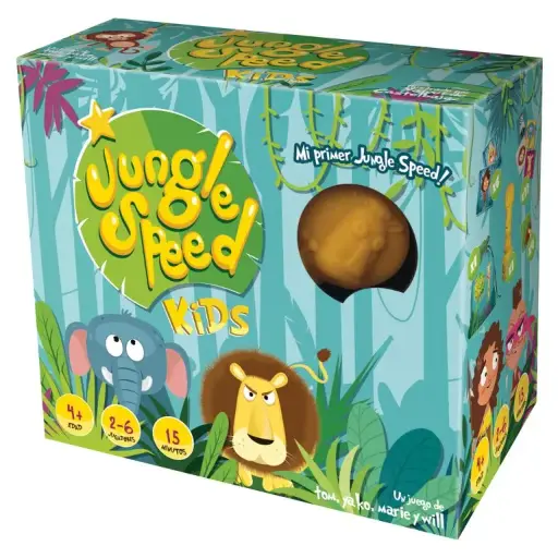 Jungle Speed Kids – Versión Infantil Adaptada con Animales y Colores | Desde 4 Años, 2–6 Jugadores | Perfecto para Estimulación Temprana de Reflejos y Discriminación Visual