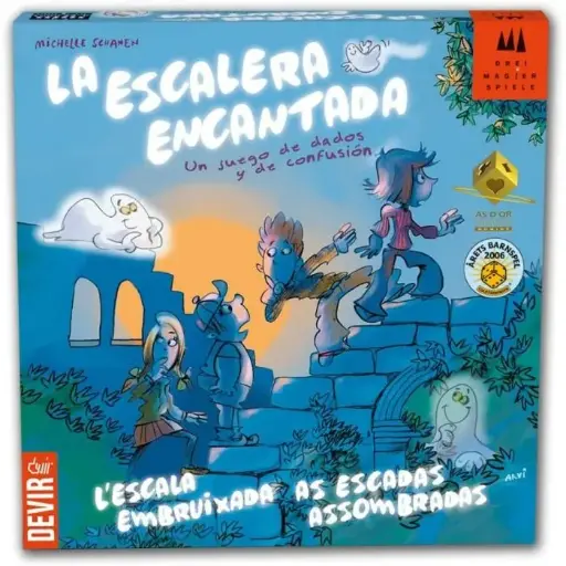 La Escalera Encantada – Juego de Memoria y Azar con Fantasmas Cambiantes | Desde 4 Años, 2–4 Jugadores | Perfecto para Primeras Dinámicas Grupales y Atención Selectiva