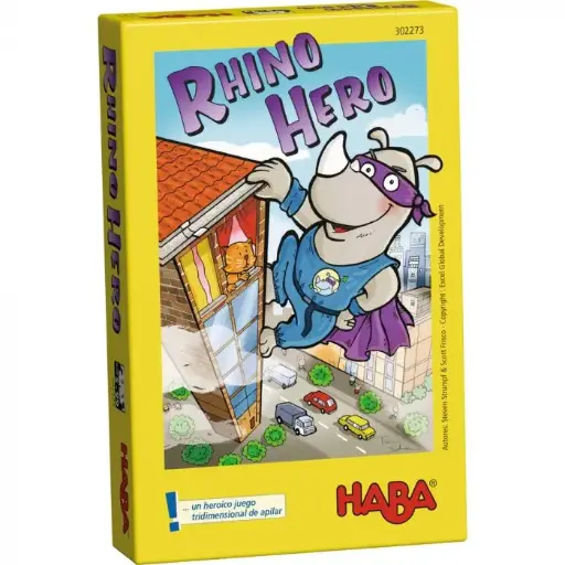 Rhino Hero: joc d’habilitat i equilibri amb cartes (5+)