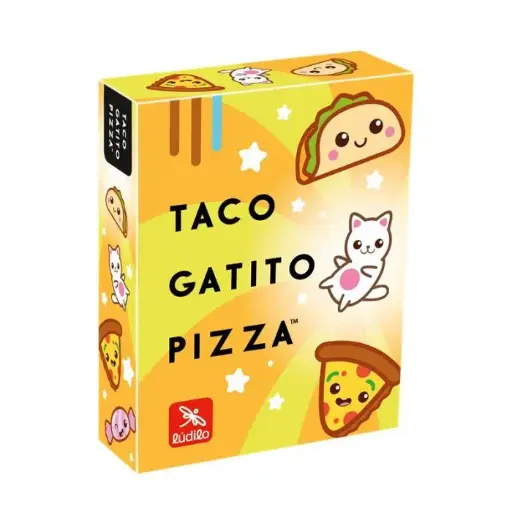 Taco, Gatito, Pizza - Joc de Cartes Familiar Divertidíssim | Riures, Ritme i Reacció per a Xiquets +7 | Joc de taula Expres per a Aula i Festes