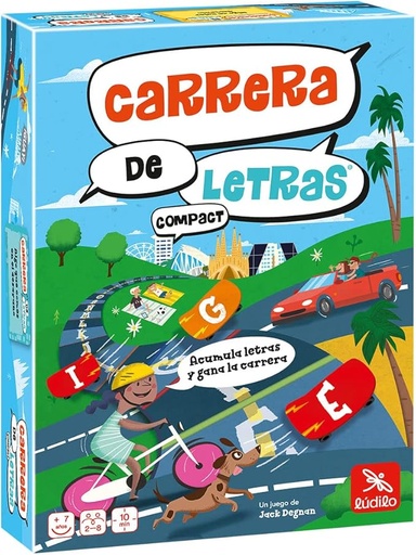 Carrera de Letras – Joc Ràpid de Formació de Paraules per a Activitats Lingüístiques | Des de 8 Anys, 2–8 Jugadors | Estimula velocitat verbal, ortografia i atenció en Espais d'Animació Educativa