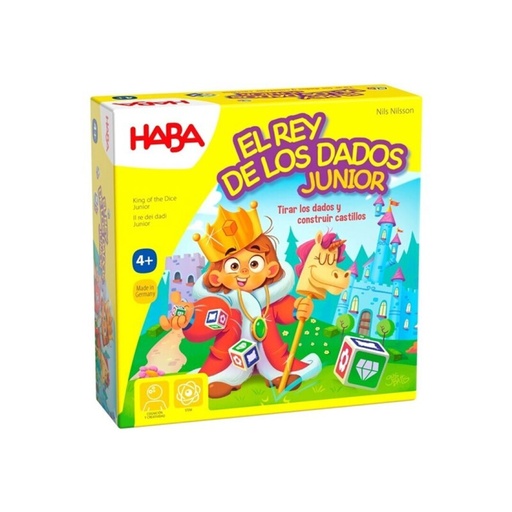 El Rey de los Dados Junior – Juego de Azar Infantil con Dados Personalizados | Desde 5 Años, 2–4 Jugadores | Fomenta el Reconocimiento Visual, Cálculo Básico y Atención Divertida